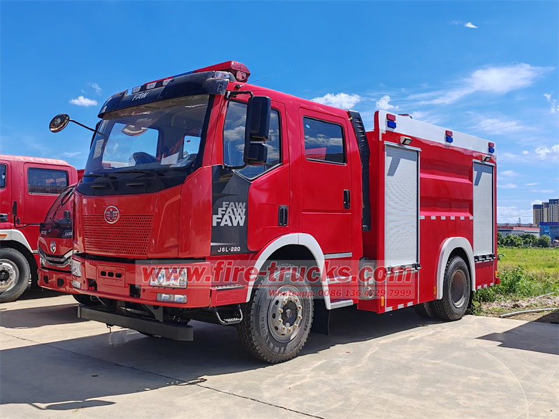 FAW 4×2 foam unit fire truck