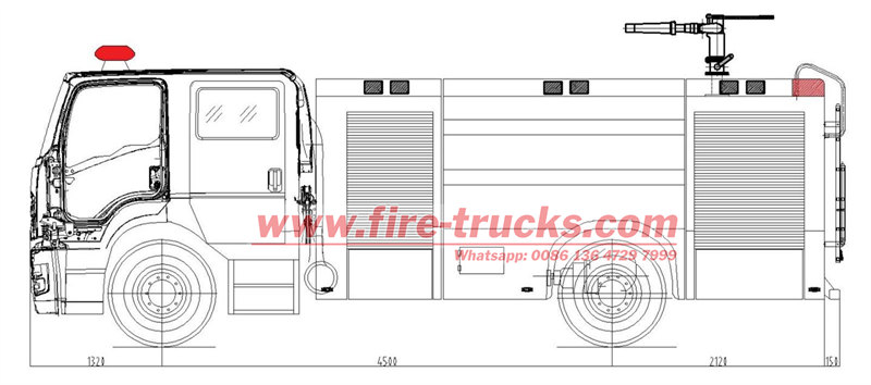 HOWO foam tanker fire truck drawing HOWO foam tanker fire truck drawing