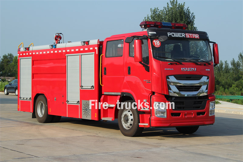 isuzu 4500 l water foam fire fighting truck