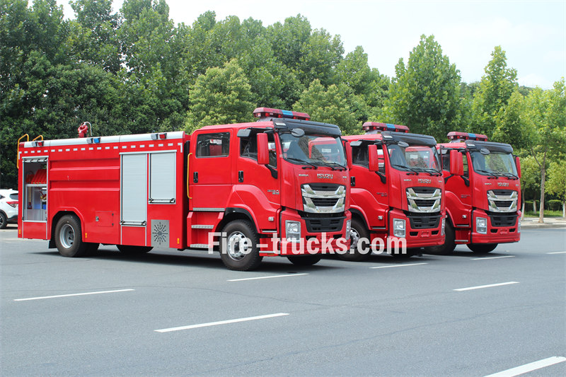 isuzu 4500 L water foam fire fighting truck