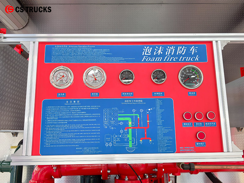 Isuzu water foam fire truck