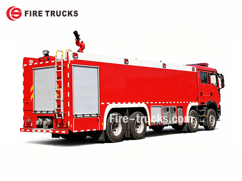 SITRAK HOWO Dubai 350HP foam water rescue fire truck for night operation