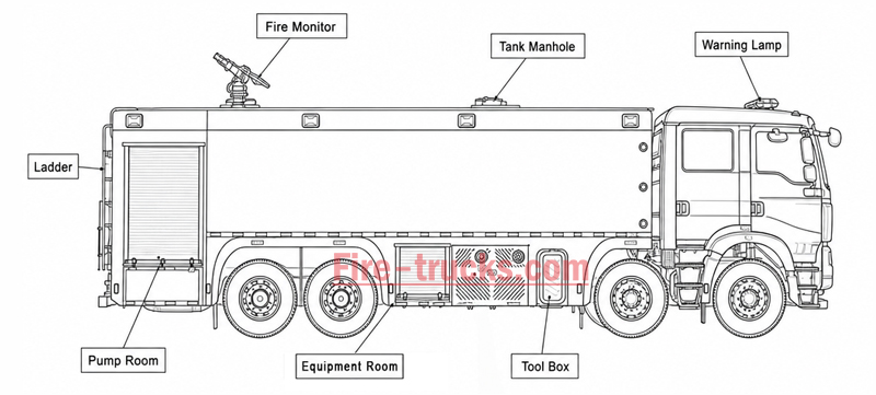 8x4 Fire Truck Structural Drawing
