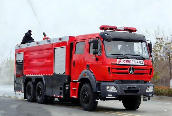 1 unit beiben 2638 foam tender fire truck is exported to Guinea